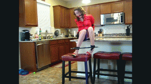 jackiebound.com - Upskirt Lady in Red Satin Blouse thumbnail